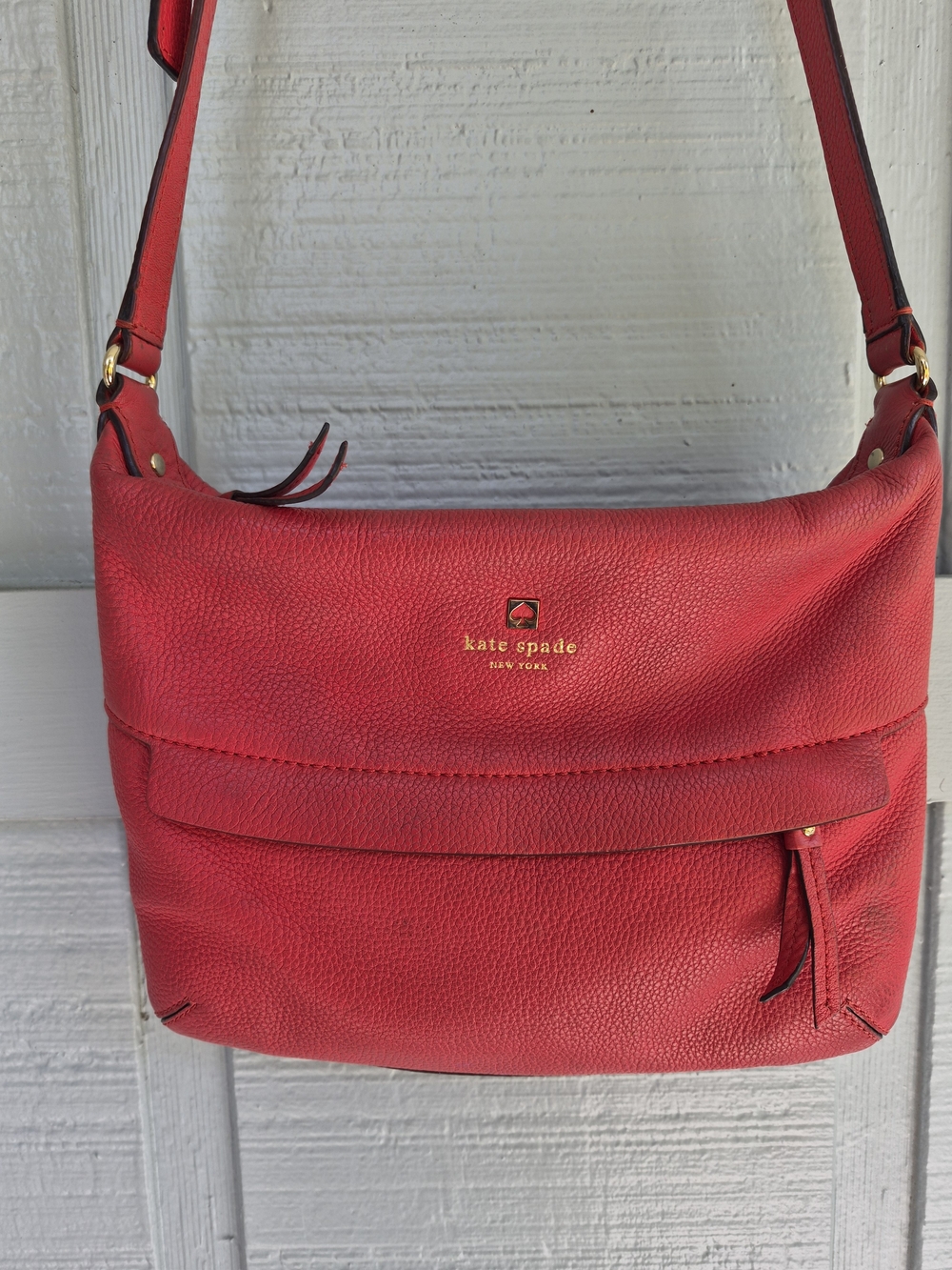 kate spade New York Red Leather Crossbody Bag